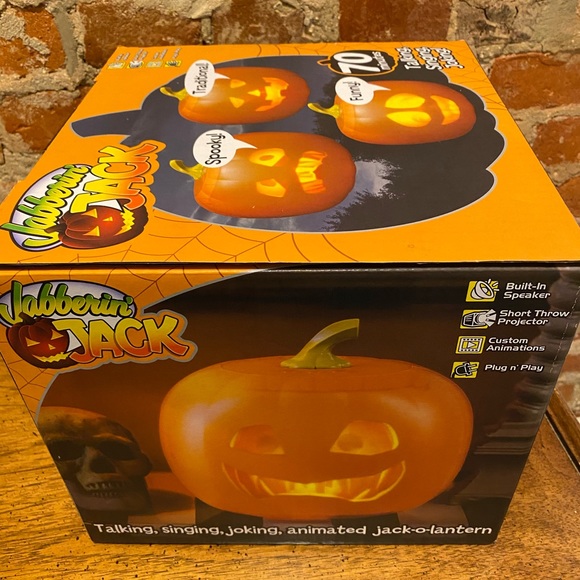 Jabberin Jack Talking Animated Pumpkin Head Halloween Decoration - Picture 5 of 6